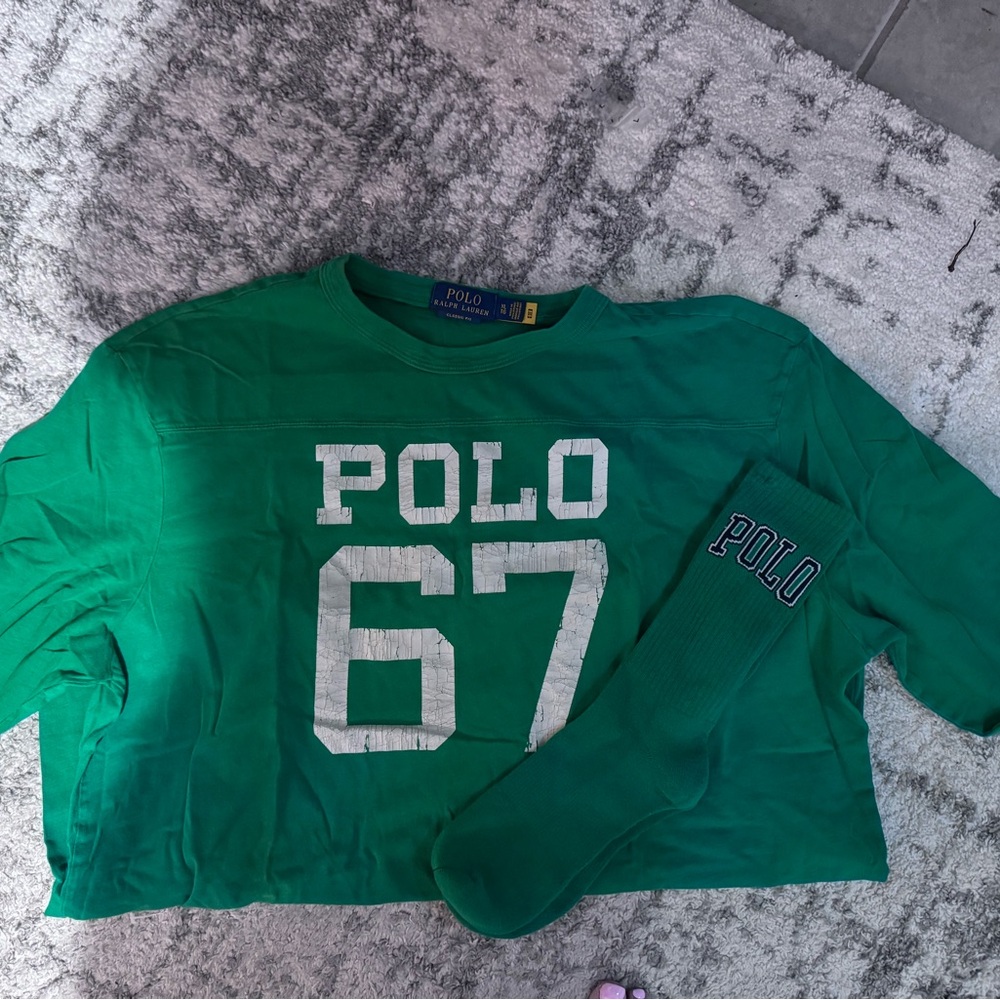 POLO RALPH LAUREN 67  MENS XL GREAT CONDITION WITH MATCHING SOCKS